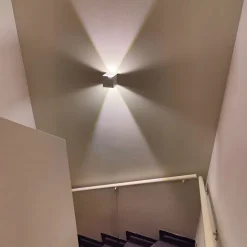 LED-ulkoseinävalaisin FTLIGHT Iina, 2x5W, eri valonvärejä, 570lm, säädettävä keila, musta