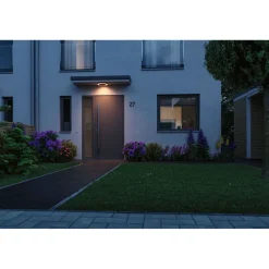 LED-ulkoseinävalaisin hämärätunnistimella Paulmann Circula, Smart Home Zigbee 3.0, IP44, 32cm, antrasiitti