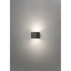 LED-ulkoseinävalaisin Konstsmide Monza, 80x92x105mm, 2x6W, antrasiitinharmaa