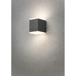 LED-ulkoseinävalaisin Konstsmide Monza, 80x92x105mm, 2x6W, antrasiitinharmaa