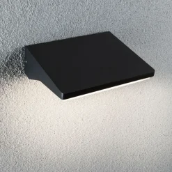 LED-ulkoseinävalaisin liiketunnistimella Paulmann Ronea, IP44, 18x25cm, 7.4W, 3000K, tummanharmaa