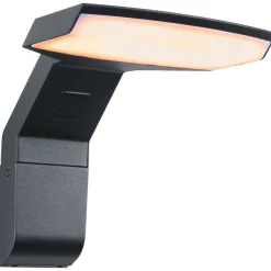 LED-ulkoseinävalaisin liiketunnistimella Paulmann Zenera, IP44, 2200-3000K, korroosionkestävä, antrasiitti