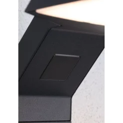 LED-ulkoseinävalaisin liiketunnistimella Paulmann Zenera, IP44, 2200-3000K, korroosionkestävä, antrasiitti