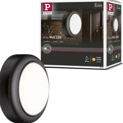 LED-ulkoseinävalaisin Paulmann, IP44, 140mm, 3000K, 8W, 560lm, harmaa