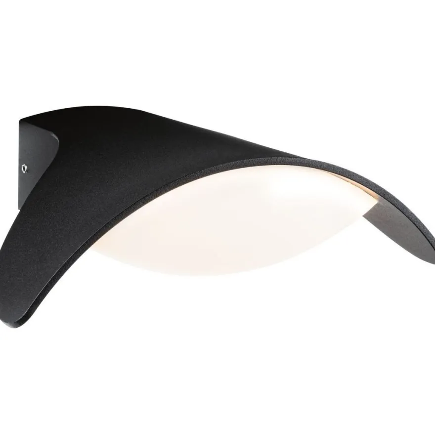 LED-ulkoseinävalaisin Paulmann Mesana, IP44, 24x16.5cm, 3000K, antrasiitti