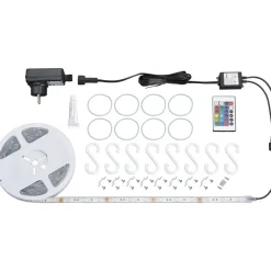 LED-valonauha Briloner, RGB, 5m, IP44, 24W + kaukosäädin