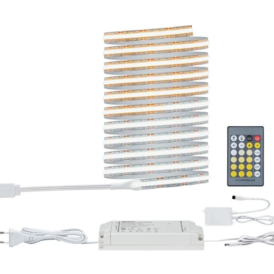 LED-valonauha Paulmann MaxLED 1000 Full-Line COB, aloituspakkaus, 3m, 25.5W, 1200lm/m, 672LEDs/m, 50VA, säädettävä värilämpötila
