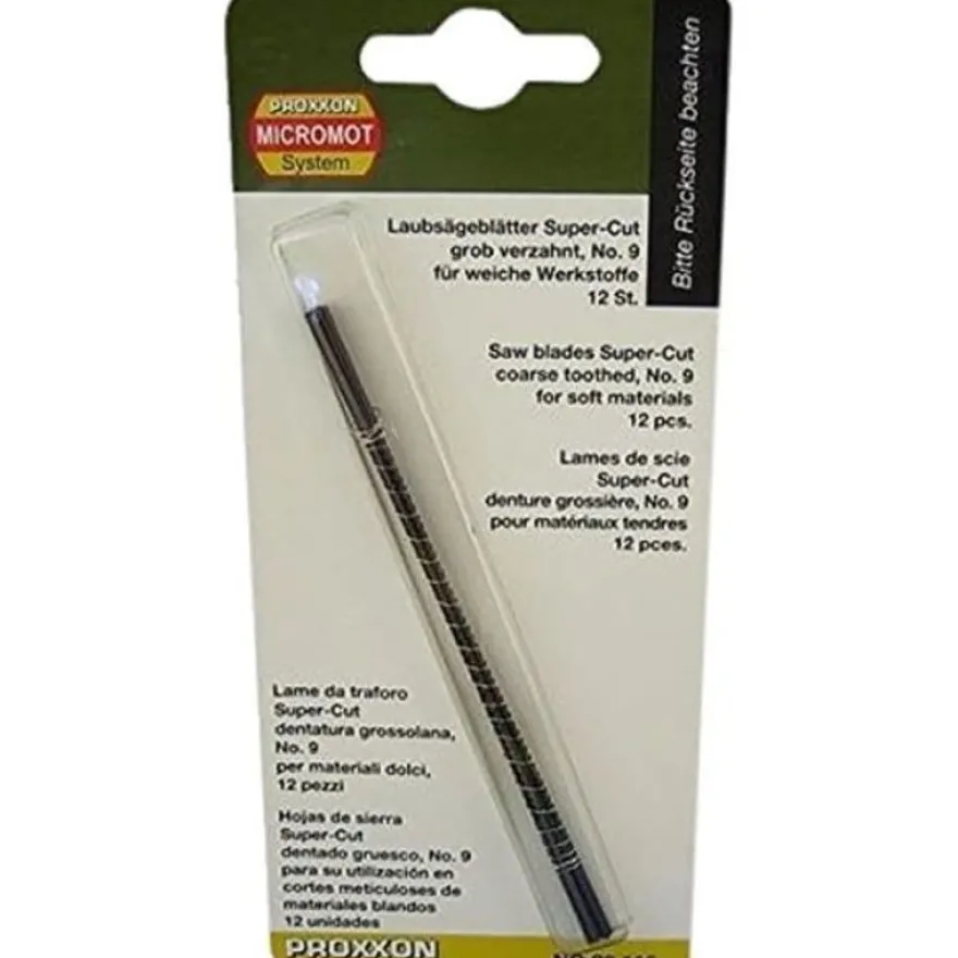 Lehtisahanterät Proxxon Super-Cut nro 9 puulle 12kpl