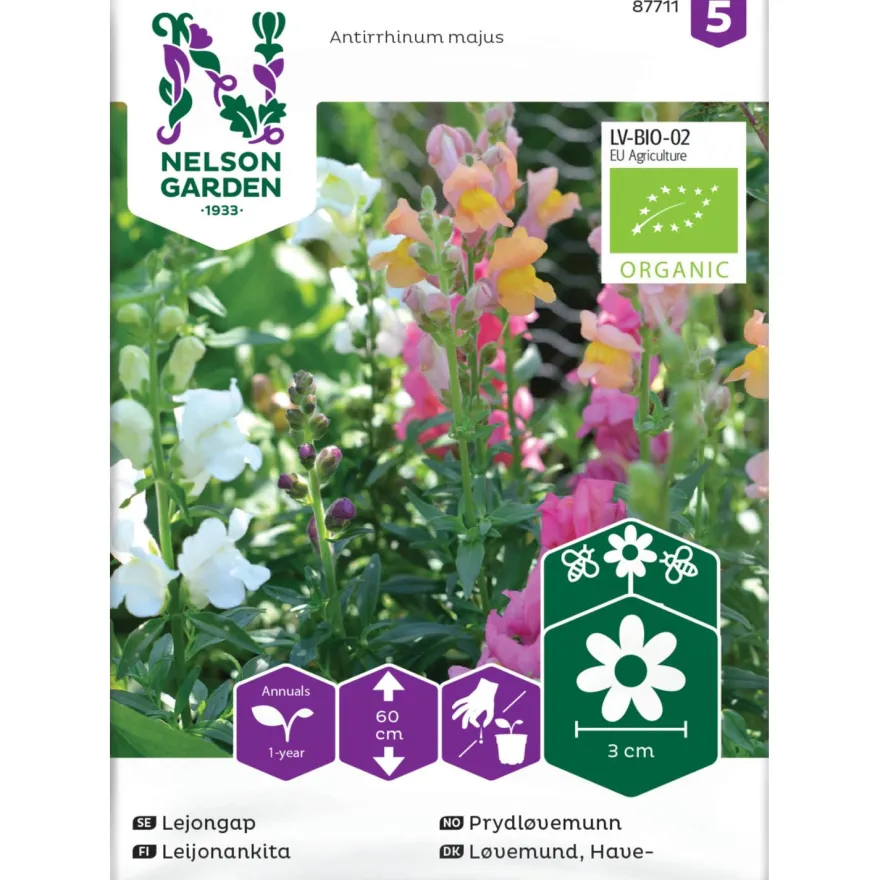 Leijonankita Nelson Garden seos Organic, siemenet