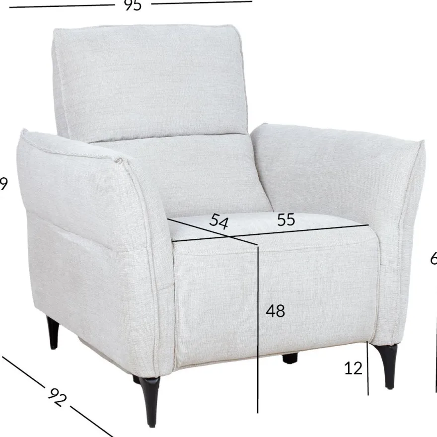 Lepotuoli Home4You MIAMI sähkömekanismilla, vaaleanbeige