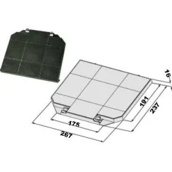 Liesikuvun aktiivihiilisuodatin 112.0157.243