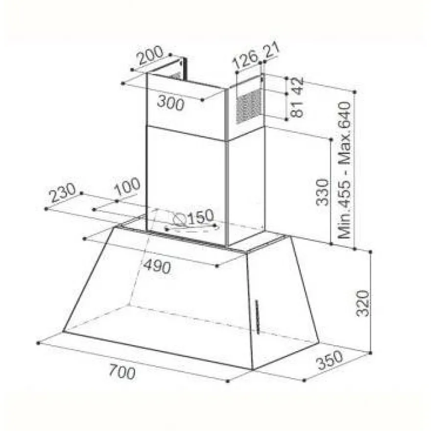 Liesituuletin Faber Chloè 70 cm valuraudan värinen