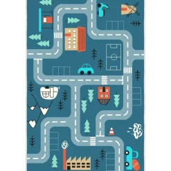 Liikennematto Linento Els582, 120x180cm, sininen