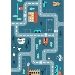 Liikennematto Linento Els582, 120x180cm, sininen