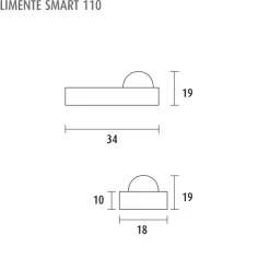 Liiketunnistin Limente Smart 110, PIR valaistuksen ohjain, 4kpl