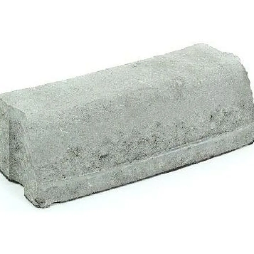 Liimattava reunakivi Rudus, kaarre R2500 kupera, 390x130x120mm, sileä, harmaa