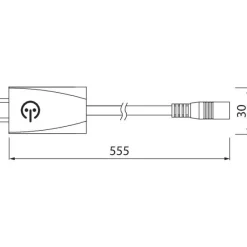 Liitosjohto tunnistimella Airam Linear LED -valaisimille, 500mm