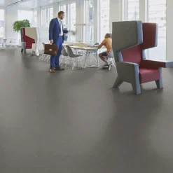 Linoleumilaatta Forbo Marmoleum Click Nebula, 30x60cm, keskiruskean harmaa