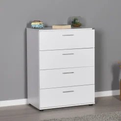 Lipasto Linento Furniture SFN-540-BB-1, leveys 73cm, korkeus 96cm, valkoinen