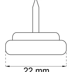 Liukunasta Habo 107, 22mm, teräs, 4 kpl