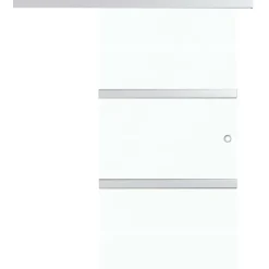 Liukuovi ESG-lasi ja alumiini 90x205 cm hopea, huurrelasi raidoilla