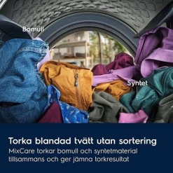 Lämpöpumppukuivausrumpu Electrolux EDI742R95G, 60cm, 9kg, musta