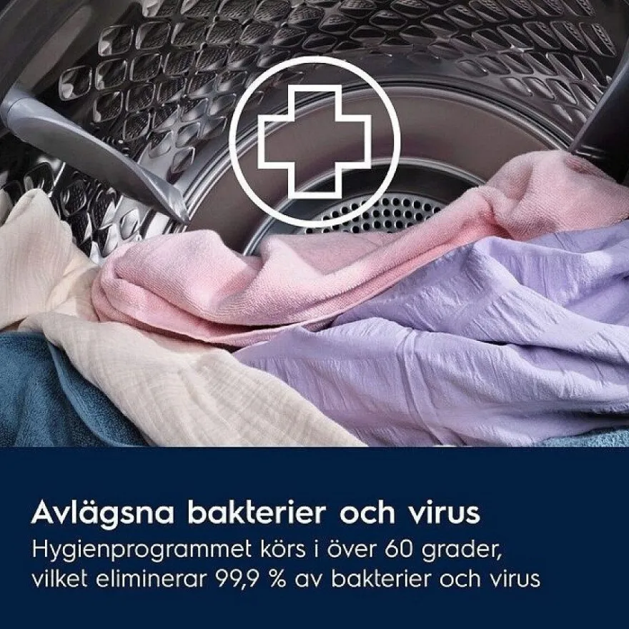 Lämpöpumppukuivausrumpu Electrolux EDI742R95G, 60cm, 9kg, musta