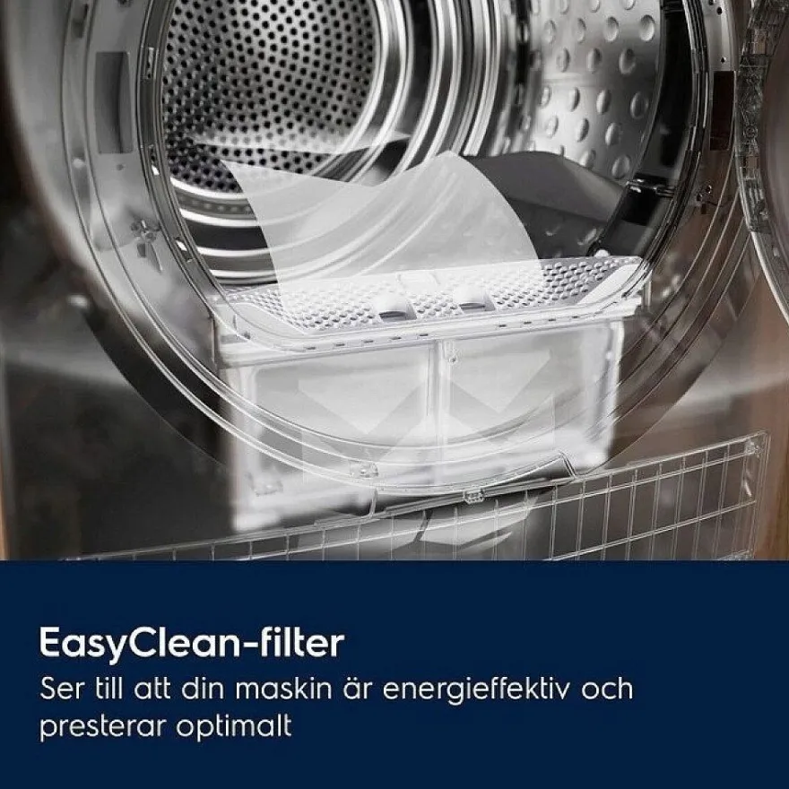 Lämpöpumppukuivausrumpu Electrolux EDI742R95G, 60cm, 9kg, musta