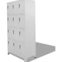 Lukkokaappi 12 lokerolla 90x45x180 cm