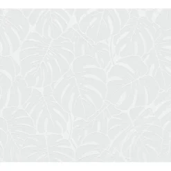 Maalattava tapetti Patent Decor Green 5723, 0,75x10,05m, peikonlehti, valkoinen