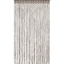 Macrame verho harmaanruskea puuvilla 140x240 cm