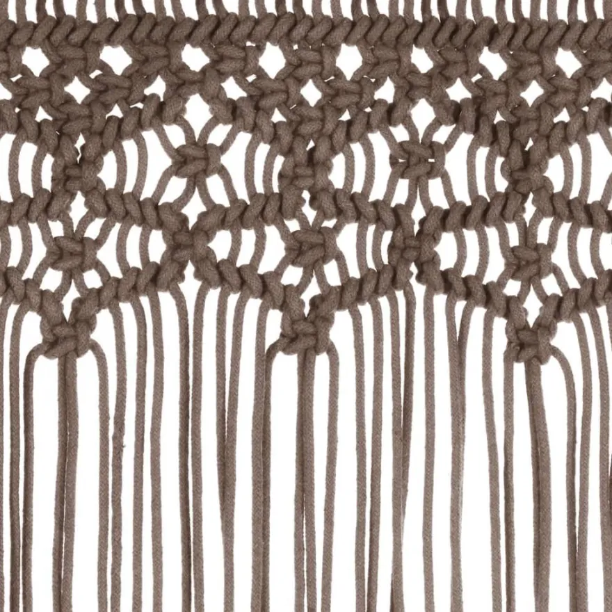 Macrame verho harmaanruskea puuvilla 140x240 cm