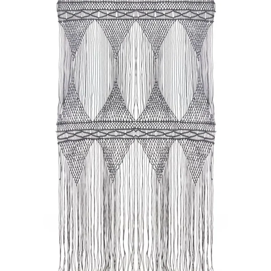 Macrame verho puuvilla antrasiitti 140x240cm