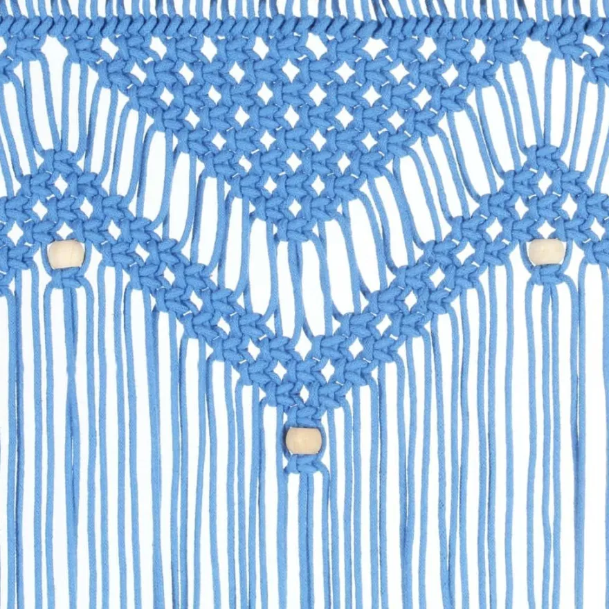Macrame verho sininen 140x240cm puuvilla