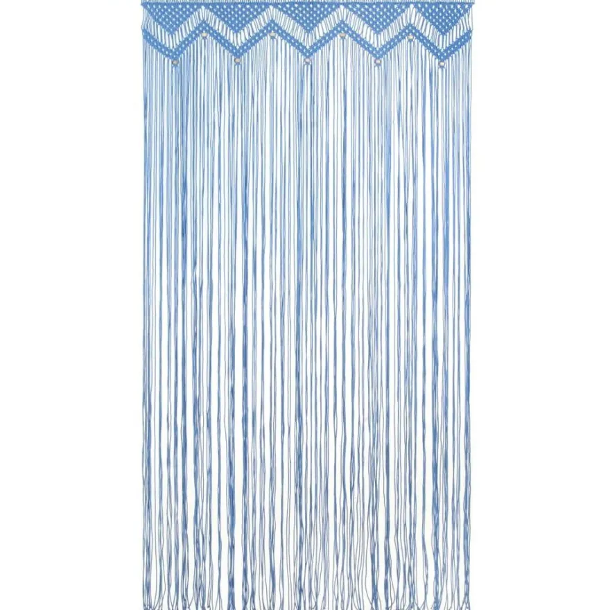 Macrame verho sininen 140x240cm puuvilla