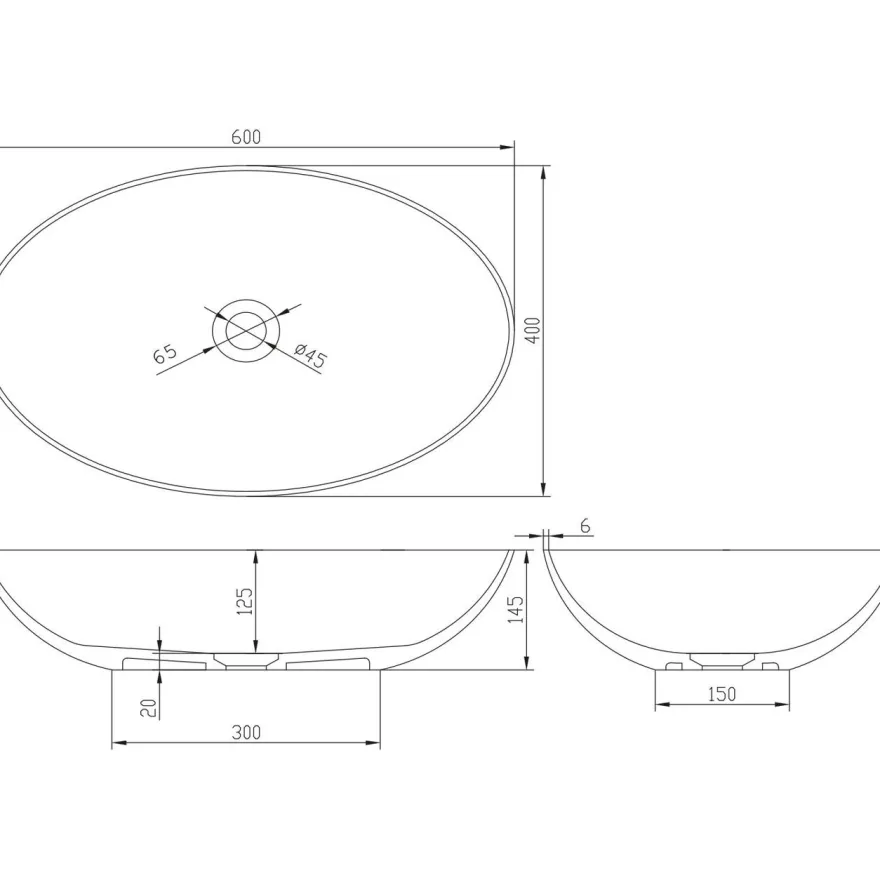 Malja-allas Interia Formigo, 600x400x145 mm, eri värejä