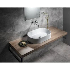 Malja-allas Interia Kube X 600x370 mm, soikea, valkoinen