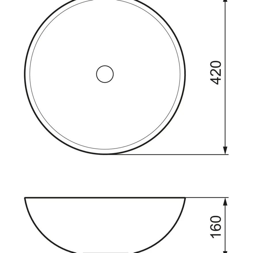 Malja-allas Mora Lava I, Ø420 mm, valkoinen