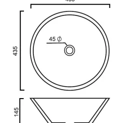 Malja-allas Noro Loop Ø 435x145 mm posliini