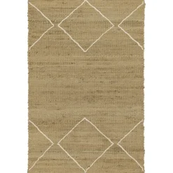 Matto Eglo Living Malapatan, 80x130cm, ruskea/valkoinen