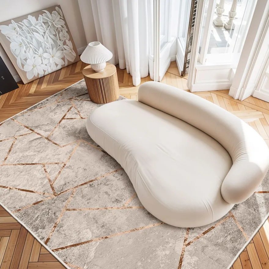 Matto Linento EEXFAB826, 100x200cm, beige/harmaa