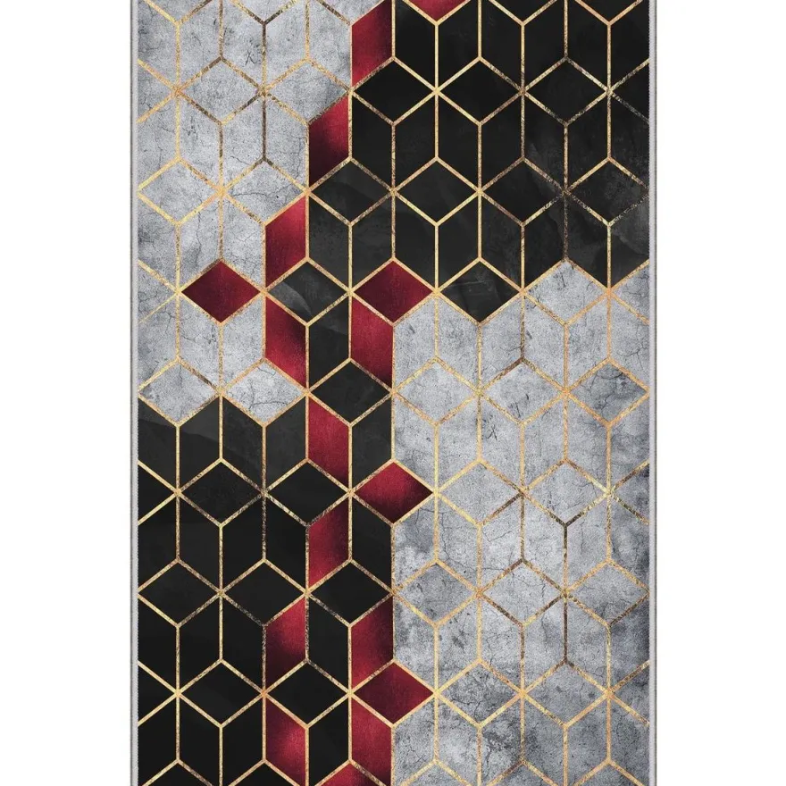 Matto Linento HMNT776, 60x100cm, harmaa/musta