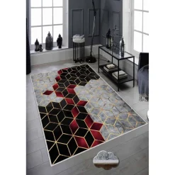 Matto Linento HMNT776, 60x100cm, harmaa/musta