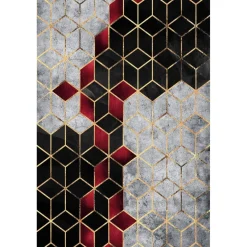 Matto Linento HMNT776, 60x100cm, harmaa/musta