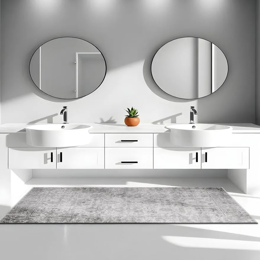 Matto Linento Kece-Fr09, harmaa/beige, eri kokoja