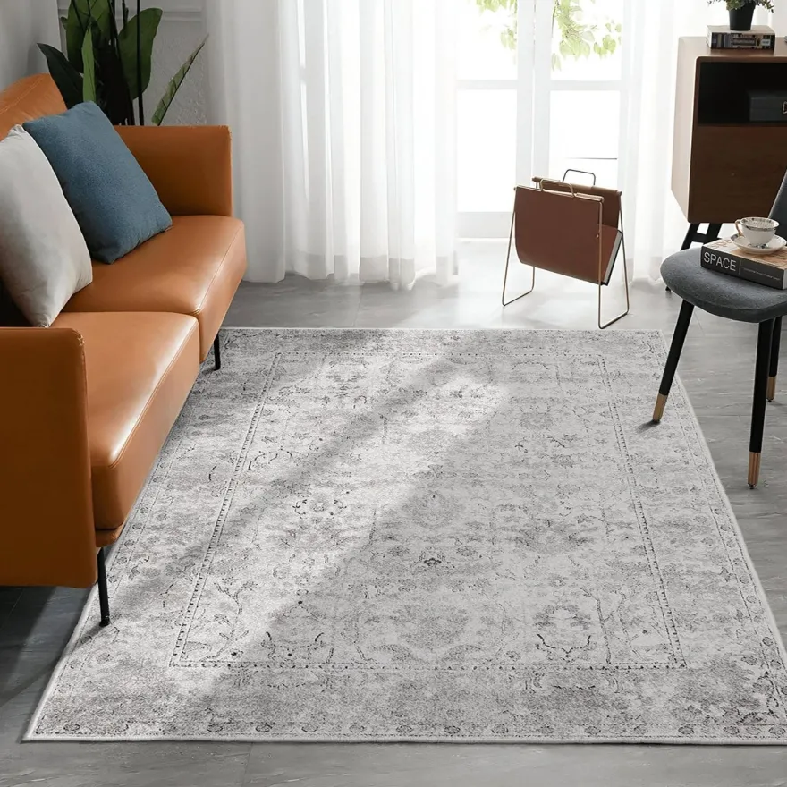Matto Linento Kece-Fr09, harmaa/beige, eri kokoja