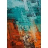 Matto Linento King, 160x230cm, sininen/oranssi