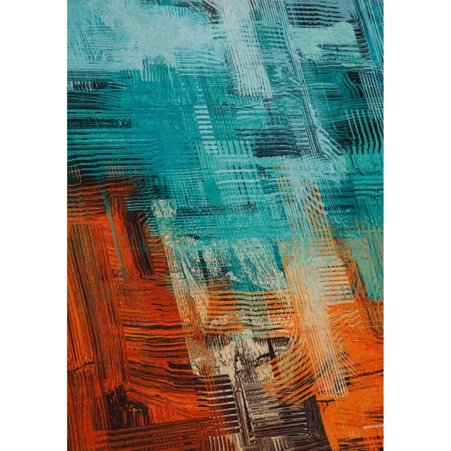 Matto Linento King, 160x230cm, sininen/oranssi