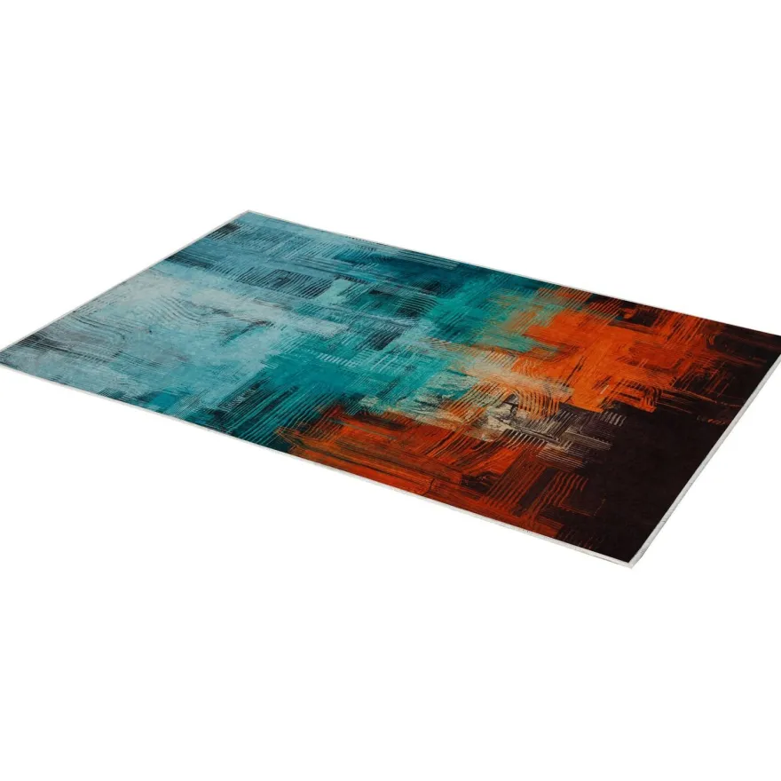 Matto Linento King, 160x230cm, sininen/oranssi