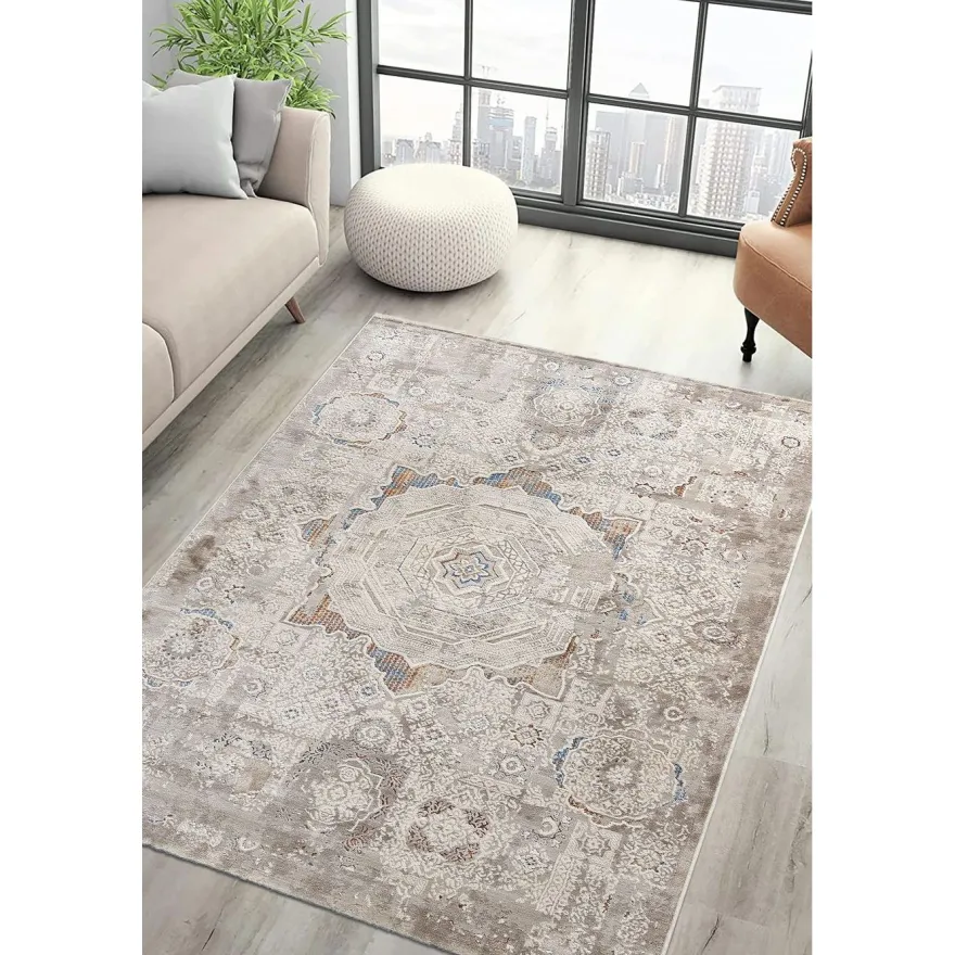 Matto Linento Paradise M0131 beige/sininen, eri kokoja